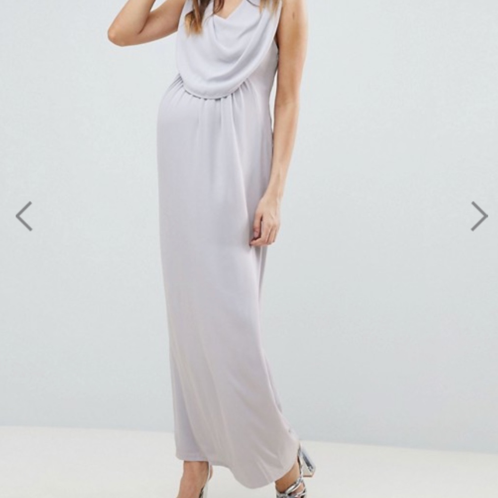 ASOS DESIGN Maternity Cowl Front Maxi Dress